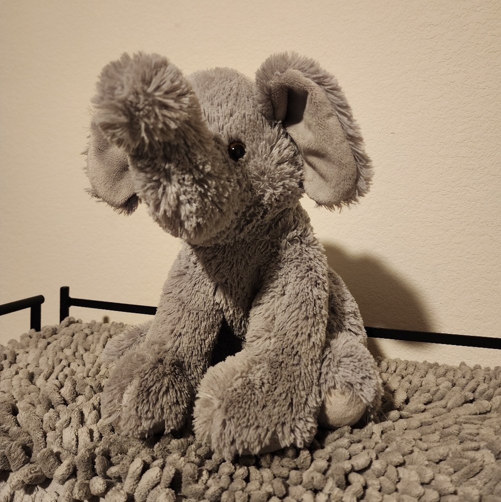 Adorable Gray Elephant Plush Toy